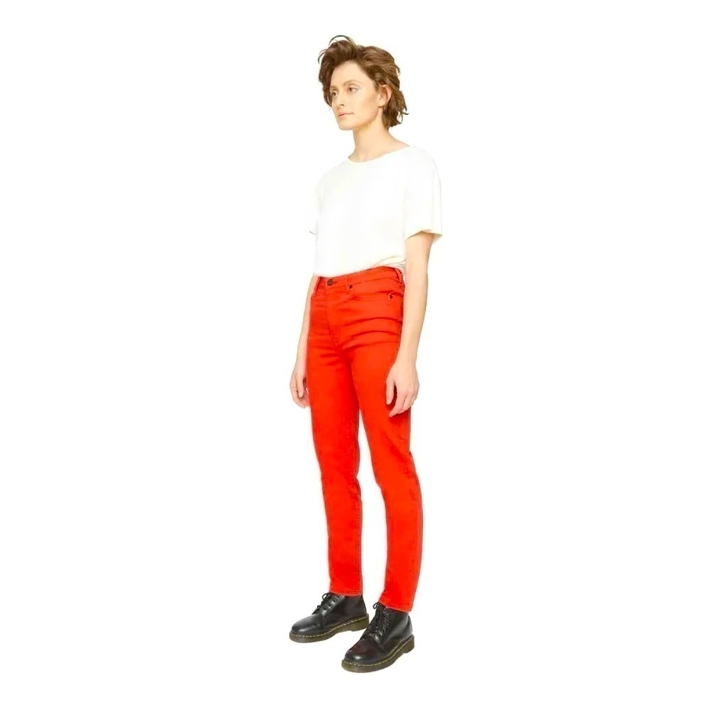 NWT FP SANDRINE ROSE The Virgin Label Skinny Jeans Blood Red 27
